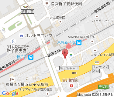 新子安駅自転車駐車場の地図