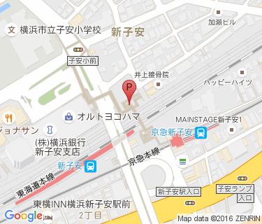 新子安駅第二自転車駐車場の地図