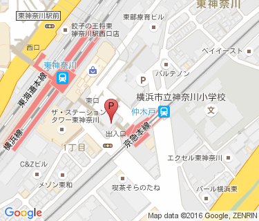 東神奈川駅東口自転車駐車場の地図