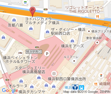 横浜駅西口第三自転車駐車場の地図