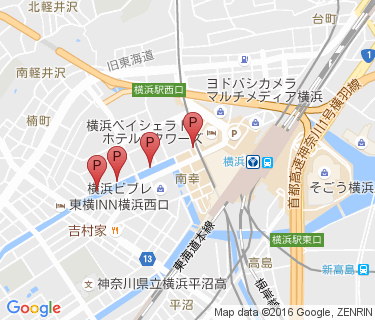 横浜駅西口第十二自転車駐車場の地図