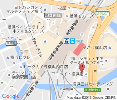 横浜駅東口自転車駐車場の地図