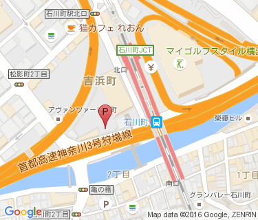 石川町駅北口自転車駐車場の地図