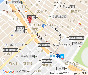 関内駅自転車駐車場の地図