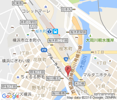 桜木町駅自転車駐車場の地図