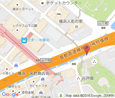 元町・中華街駅第二自転車駐車場の地図