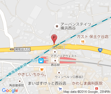 西谷駅北口第二自転車駐車場の地図