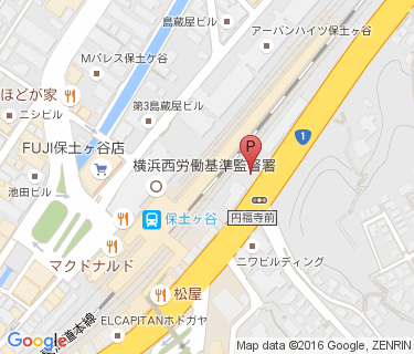 保土ケ谷駅東口自転車駐車場の地図