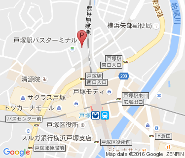 戸塚駅西口第十自転車駐車場の地図