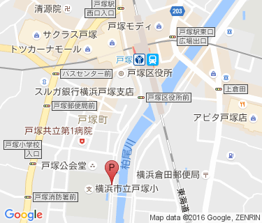 戸塚駅西口第十五自転車駐車場の地図
