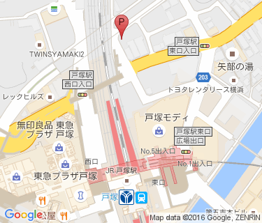 戸塚駅東口第六自転車駐車場の地図