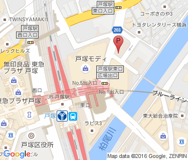 戸塚駅東口第五自転車駐車場の地図