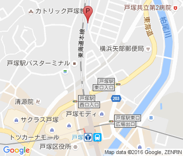 戸塚駅東口自転車駐車場の地図