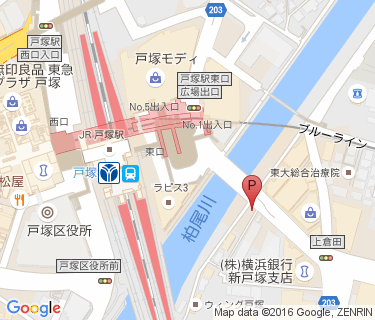 戸塚駅東口第七自転車駐車場の地図