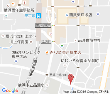 東戸塚駅東口第三自転車駐車場の地図