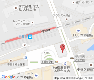 本郷台駅自転車駐車場の地図