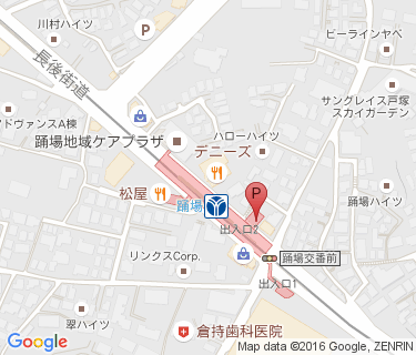 踊場駅自転車駐車場の地図