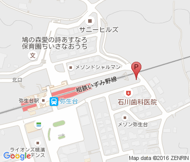 弥生台駅南口自転車駐車場の地図