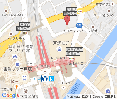 戸塚駅東口第九自転車駐車場の地図