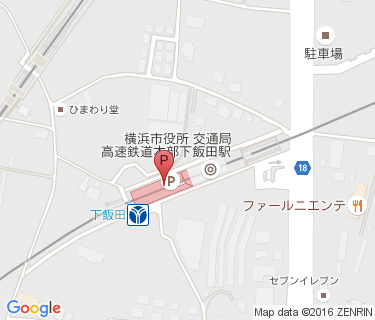 下飯田駅第1駐輪場の地図