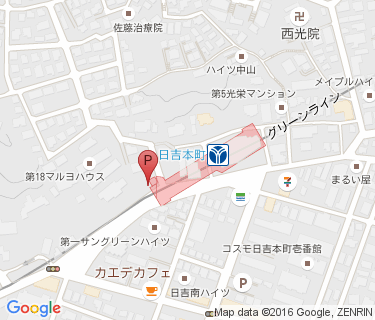 日吉本町駅第2駐輪場の地図