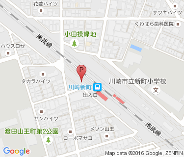 川崎新町駅自転車等駐車場第1施設の地図