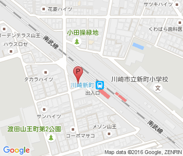 川崎新町駅自転車等駐車場第2施設の地図