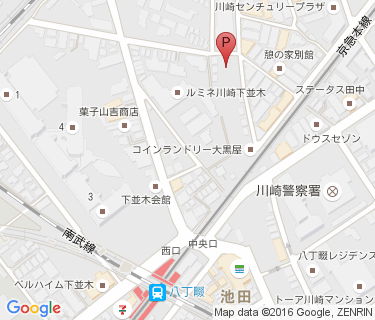 八丁畷駅自転車等駐車場第3施設の地図