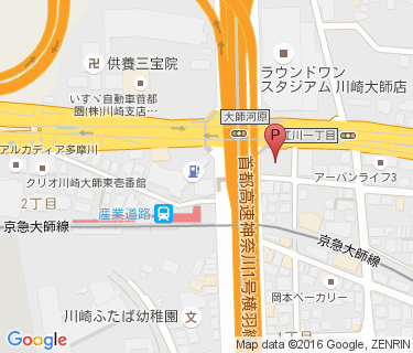 産業道路駅自転車等駐車場第1施設の地図