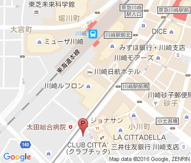 川崎駅東口第5施設(屋根あり)の地図