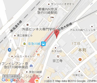 川崎駅東口第7施設の地図