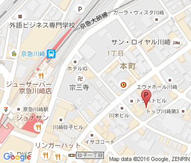 川崎駅東口第9施設の地図