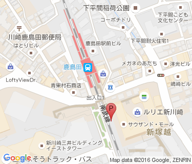 鹿島田駅自転車等駐車場第2施設の地図