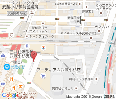 武蔵小杉駅周辺自転車等駐車場第5施設の地図