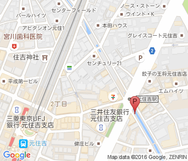 元住吉駅周辺自転車等駐車場第4施設の地図