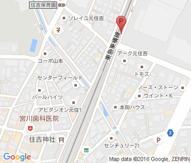 元住吉駅周辺自転車等駐車場第5施設の地図