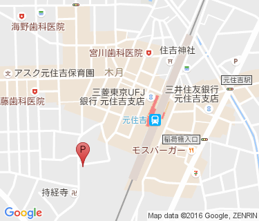元住吉駅周辺自転車等駐車場第6施設の地図