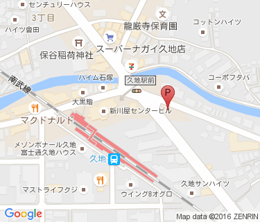 久地駅周辺自転車等駐車場第4施設の地図