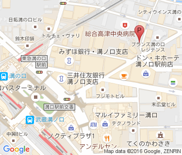 武蔵溝ノ口駅北口周辺自転車等駐車場第3施設の地図