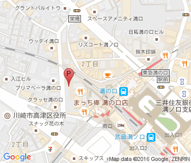 武蔵溝ノ口駅南口周辺自転車等駐車場第3施設の地図