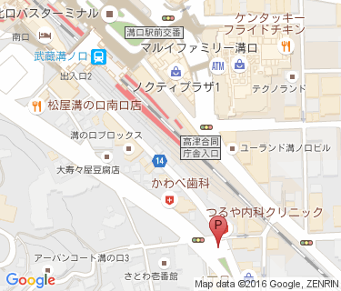 武蔵溝ノ口駅南口周辺自転車等駐車場第4施設B区画の地図