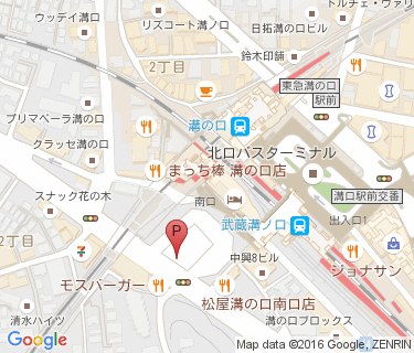 武蔵溝ノ口駅南口周辺自転車等駐車場第4施設の地図