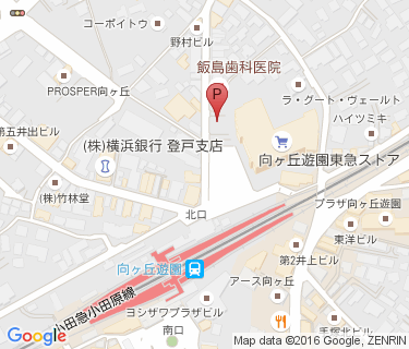 向ヶ丘遊園駅周辺自転車等駐車場第6施設の地図