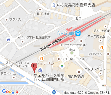 向ヶ丘遊園駅周辺自転車等駐車場第10施設の地図