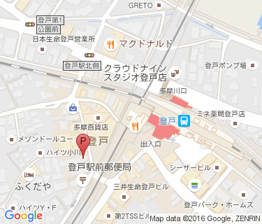登戸駅周辺自転車等駐車場第3施設の地図