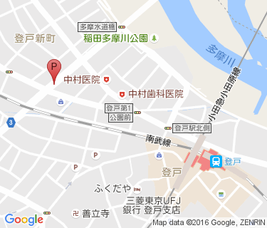 登戸駅周辺自転車等駐車場第6施設の地図