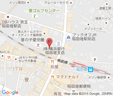 稲田堤駅周辺自転車等駐車場第2施設の地図