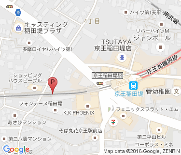 京王稲田堤駅周辺自転車等駐車場第1施設の地図