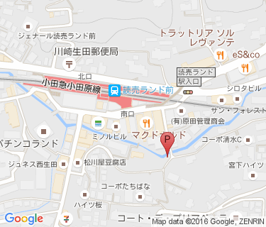 読売ランド駅周辺自転車等駐車場第4施設の地図