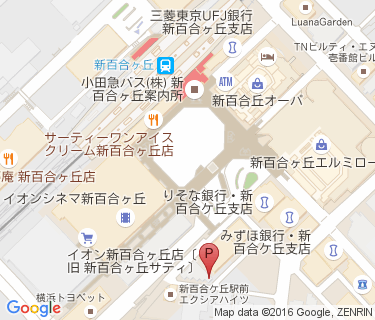 新百合ヶ丘駅周辺自転車等駐車場第1施設の地図